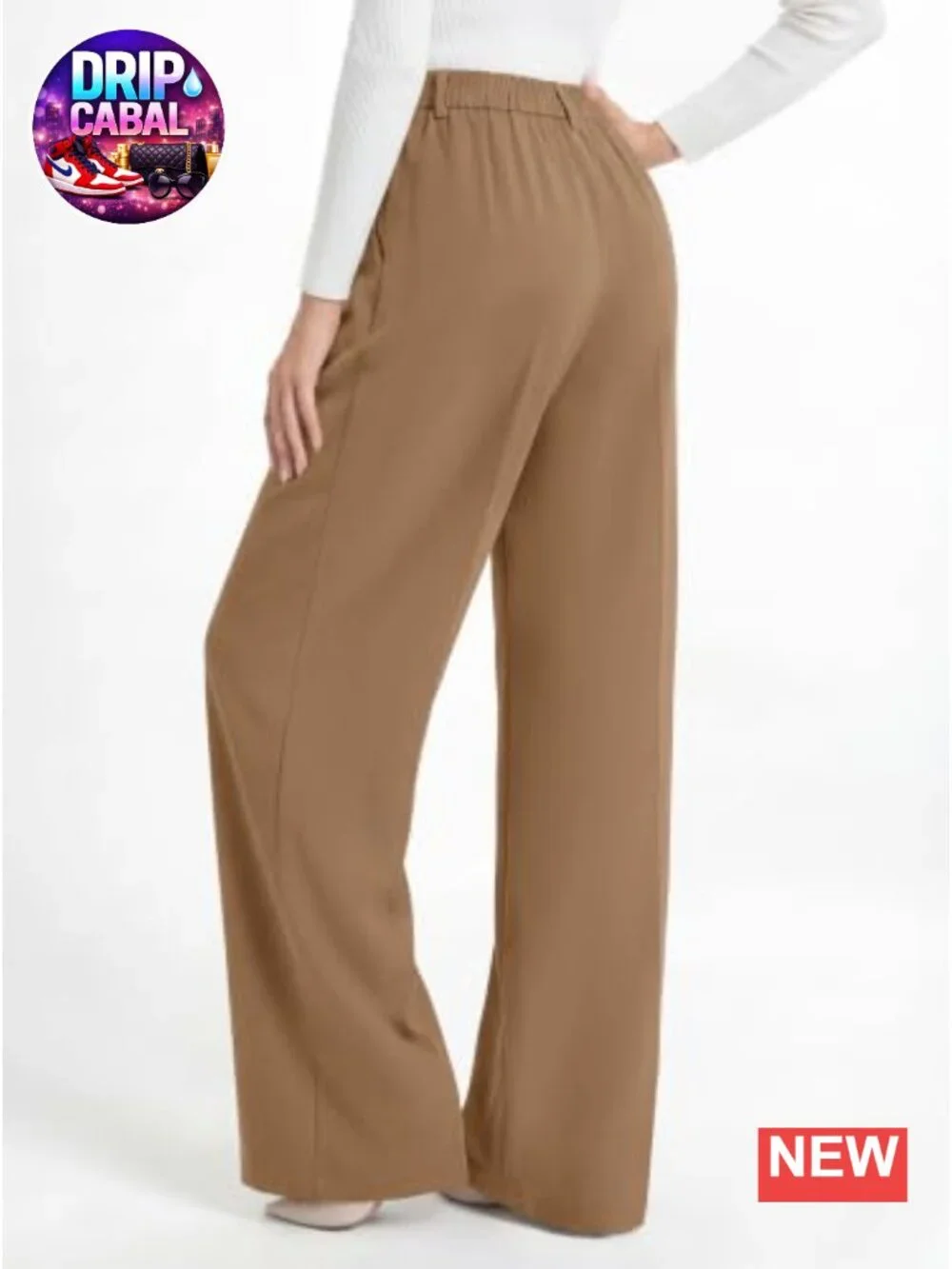 Women's Wide Leg Pleated Dress Pants High Waist with Pockets
